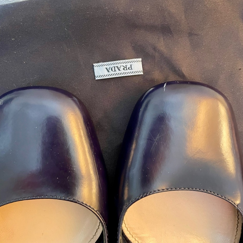 Prada Navy Ankle Strap Heels - Picture 5 of 11